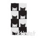 VLOOQ-HX Serviettes absorbantes Douces d'invité Doux de Chats Noirs Blancs de Bande dessinée à usages Multiples 27 5 x 17 5 Pouces - B07VMDY5CG